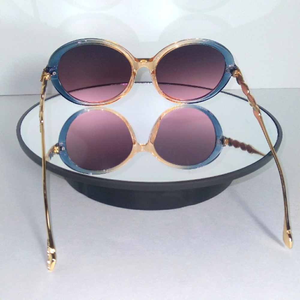 It's A New Day Blue Round Sunglasses - Picture 7 of 10